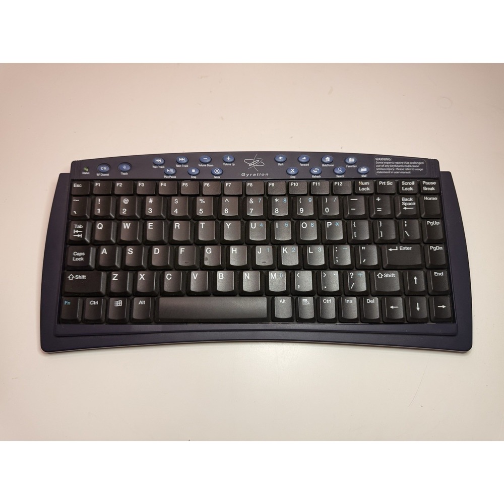 🔹 Gyration GP120 Wireless Mobile Keyboard – Compact Multimedia Layout 🔹